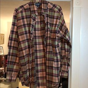 Ralph Lauren plaid button-down cotton shirt L